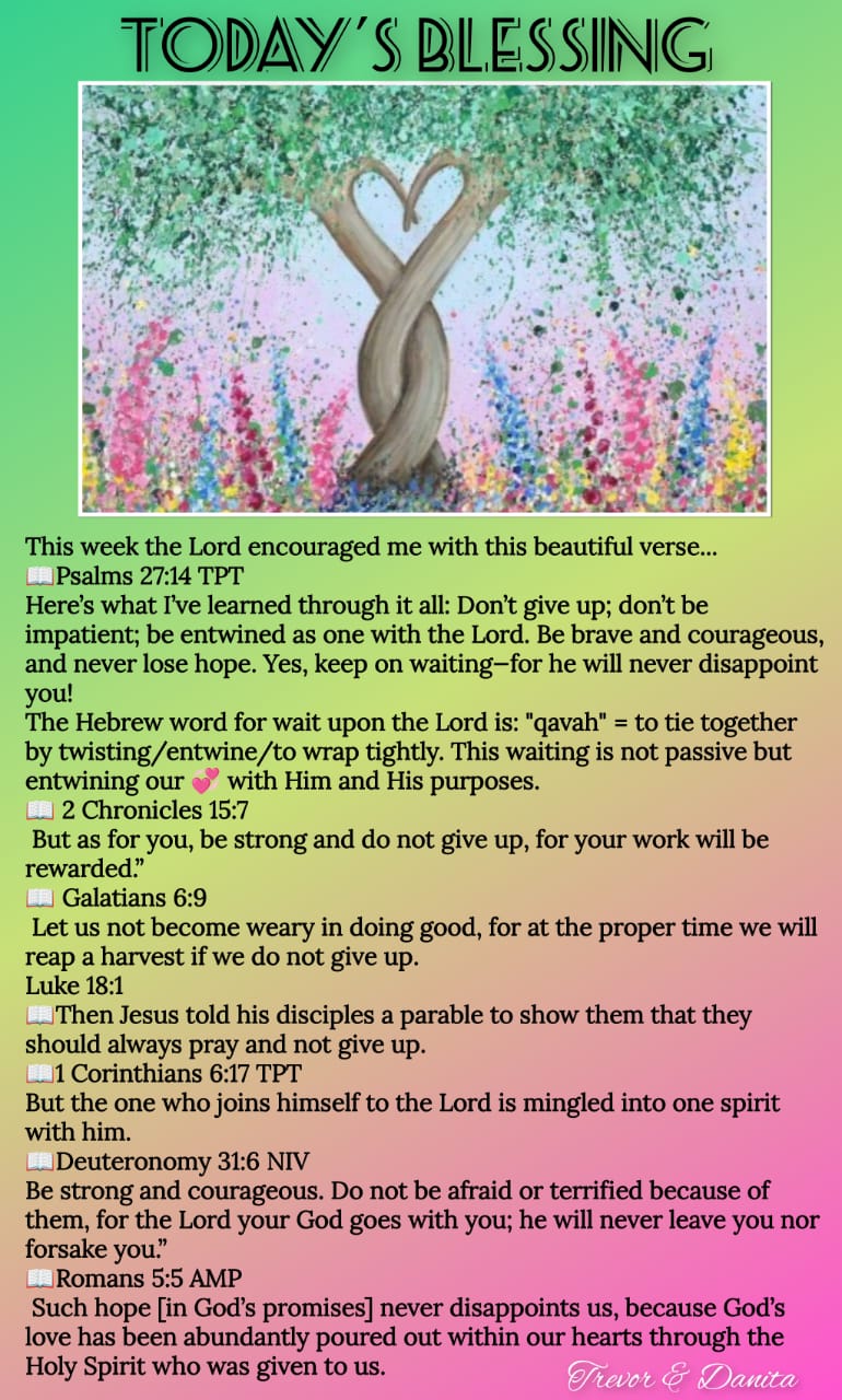 Entwining ours with Him