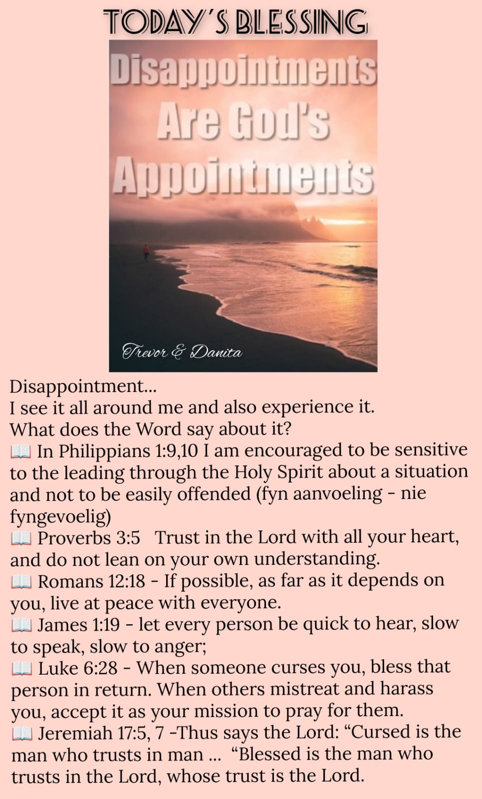 Disappointments are God’s Appointments