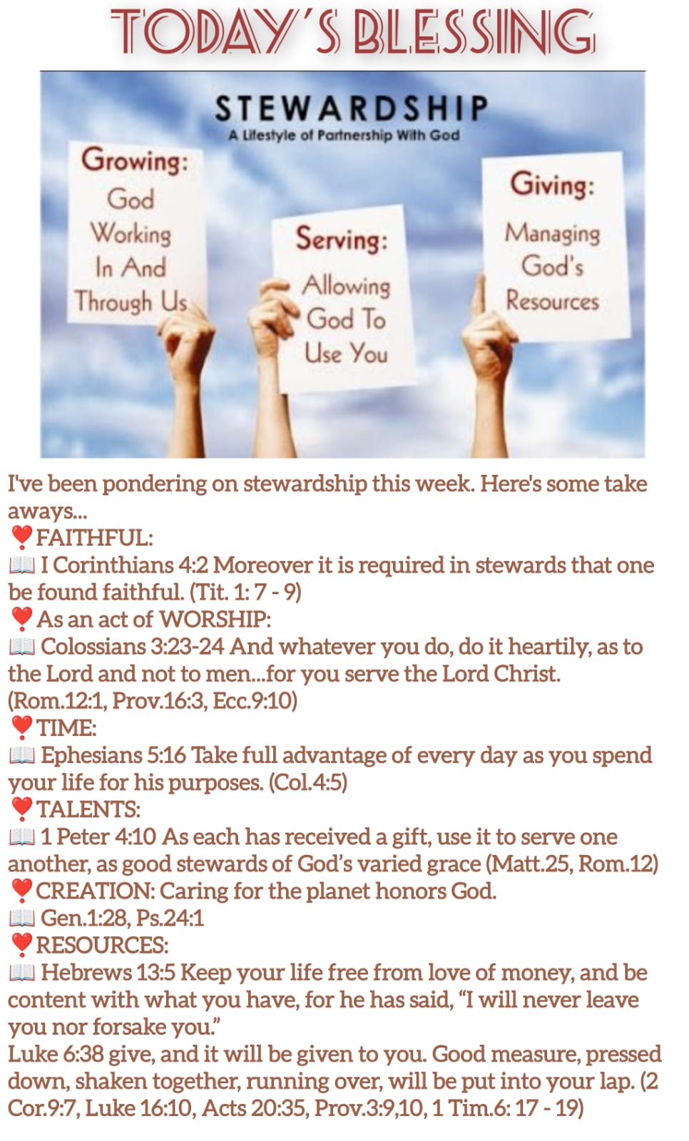 Stewardship Partnership with God